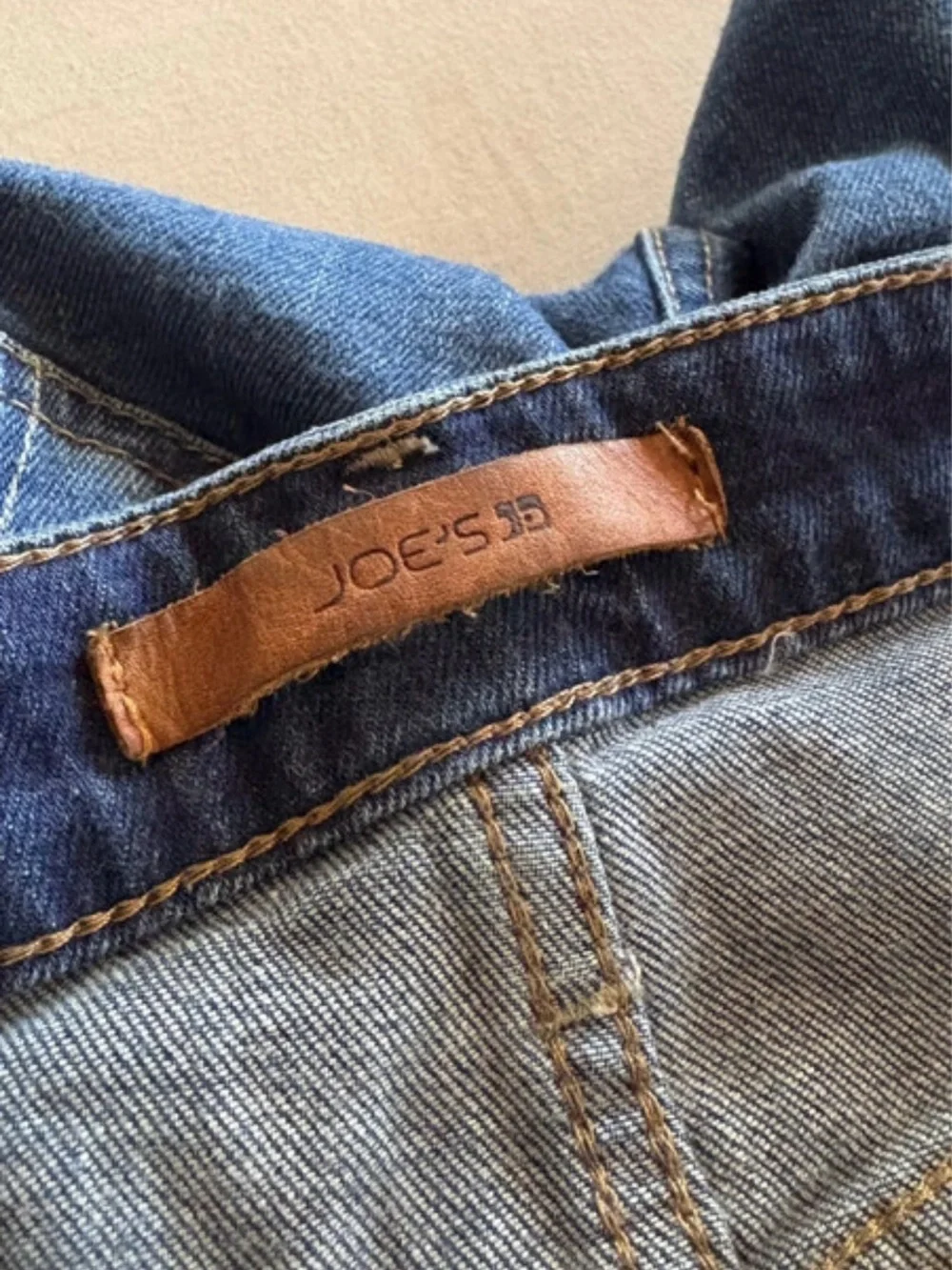 Joe's Jeans Dark Blue Denim Waistband Detail